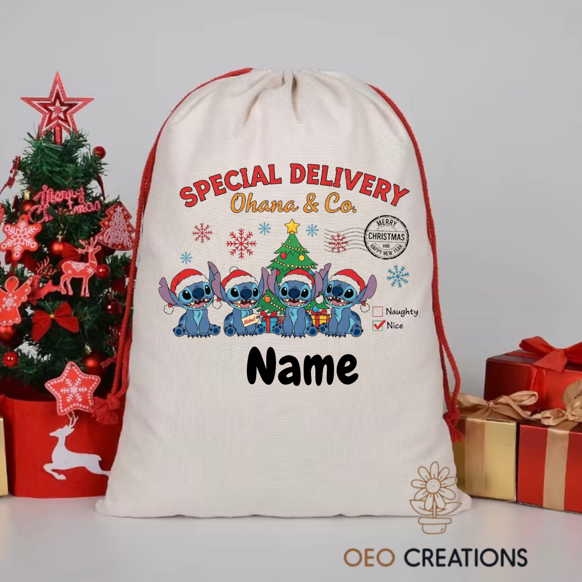 Stitch Santa Sack 2