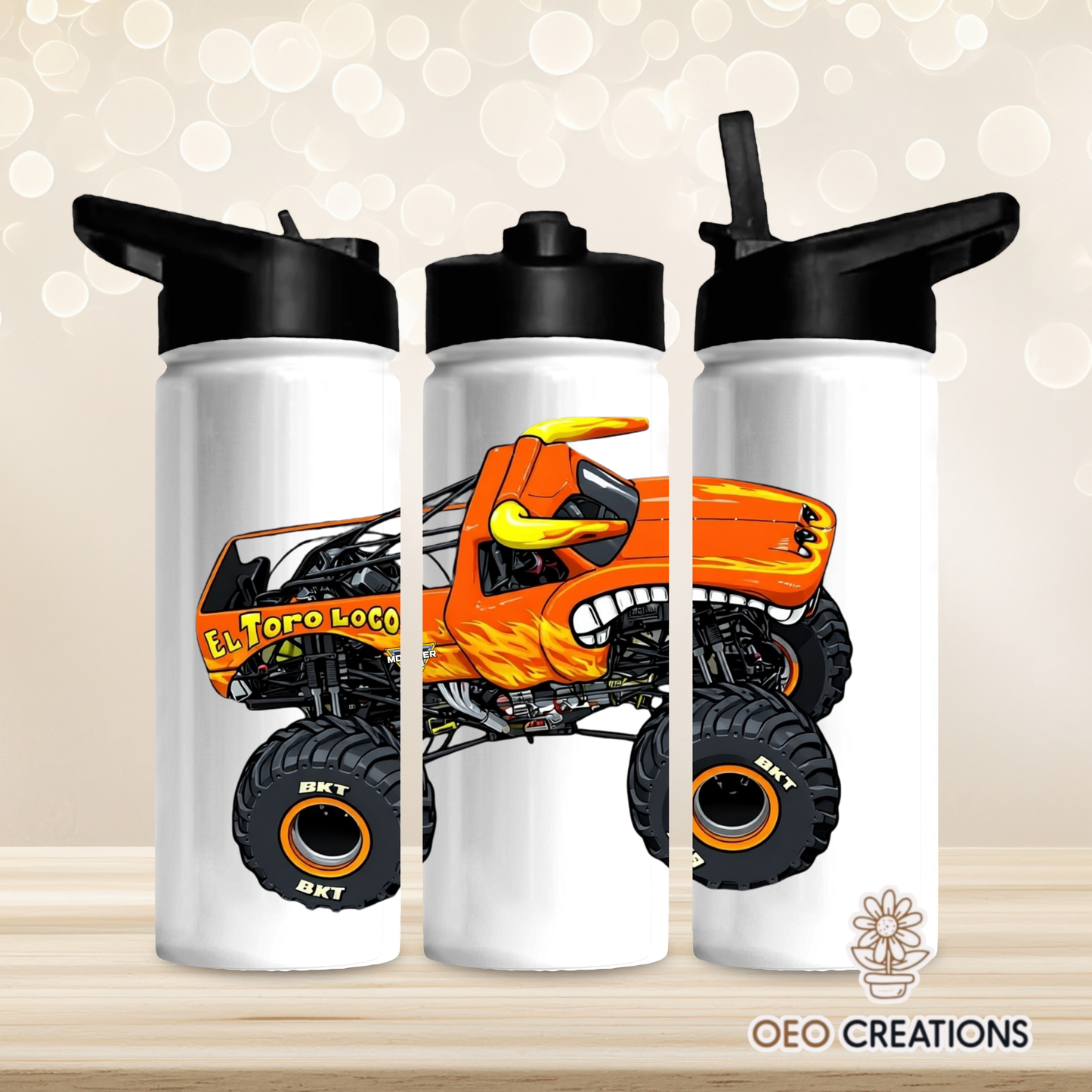 18oz Water Bottle Monster Jam 6