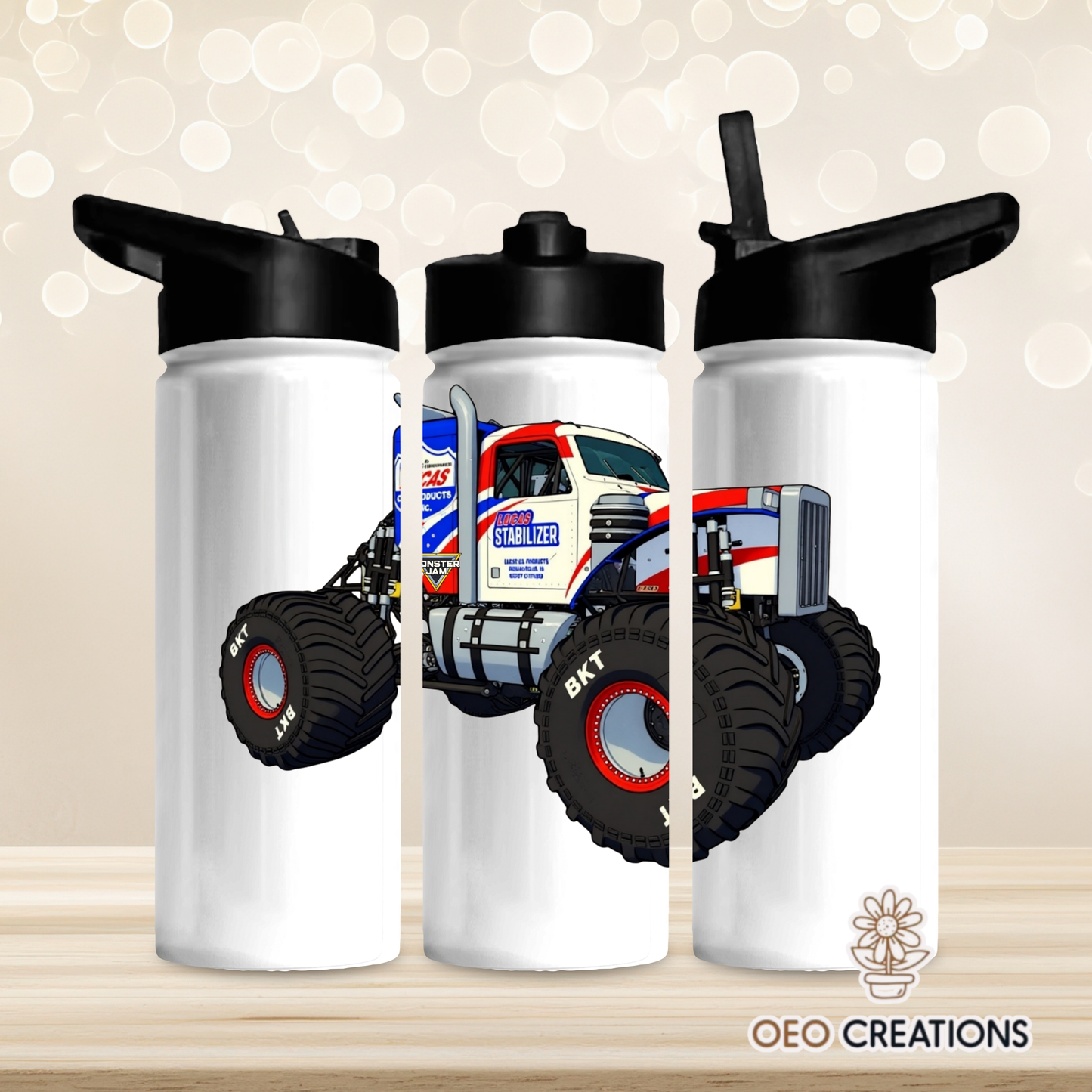 18oz Water Bottle Monster Jam 50