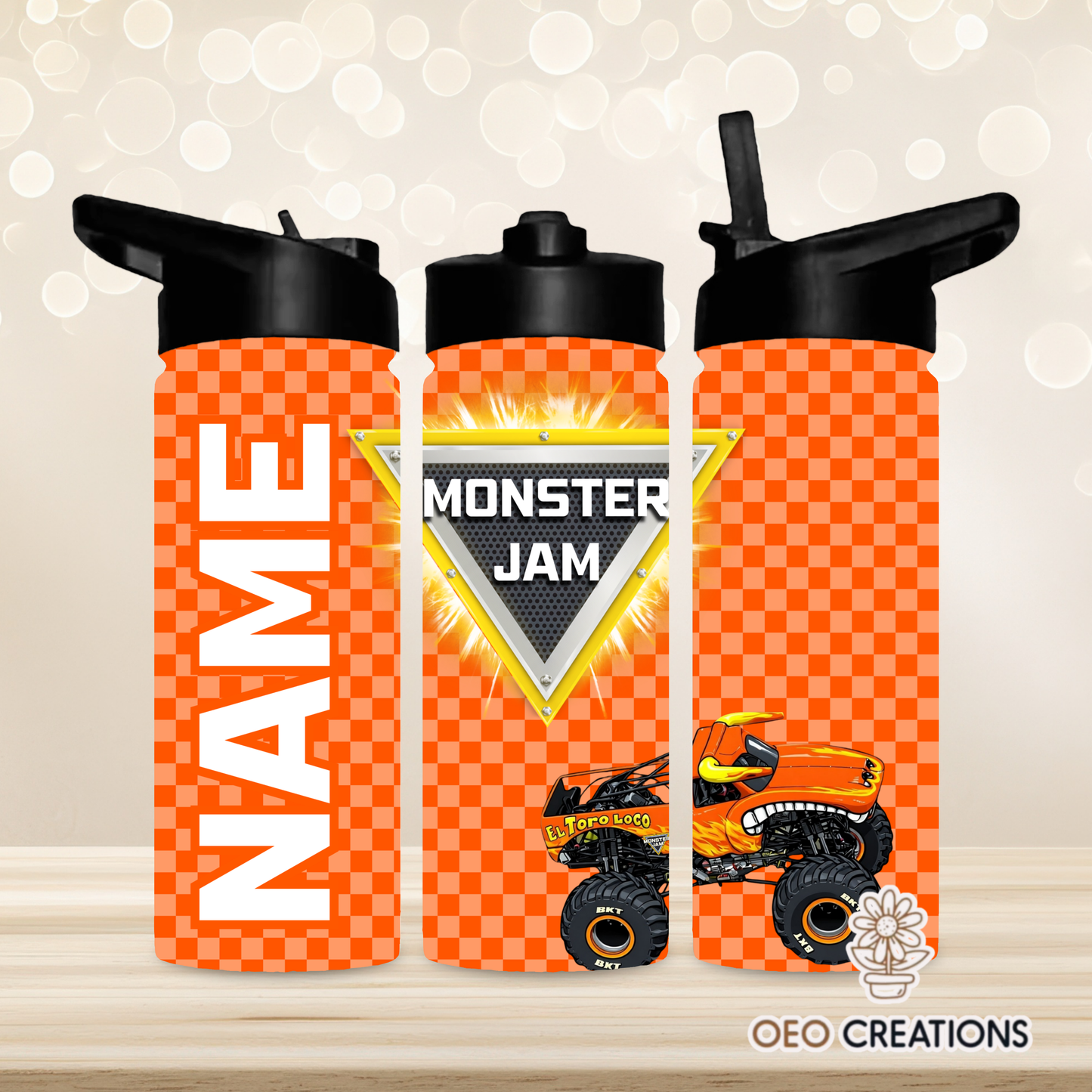 18oz Water Bottle Monster Jam 34