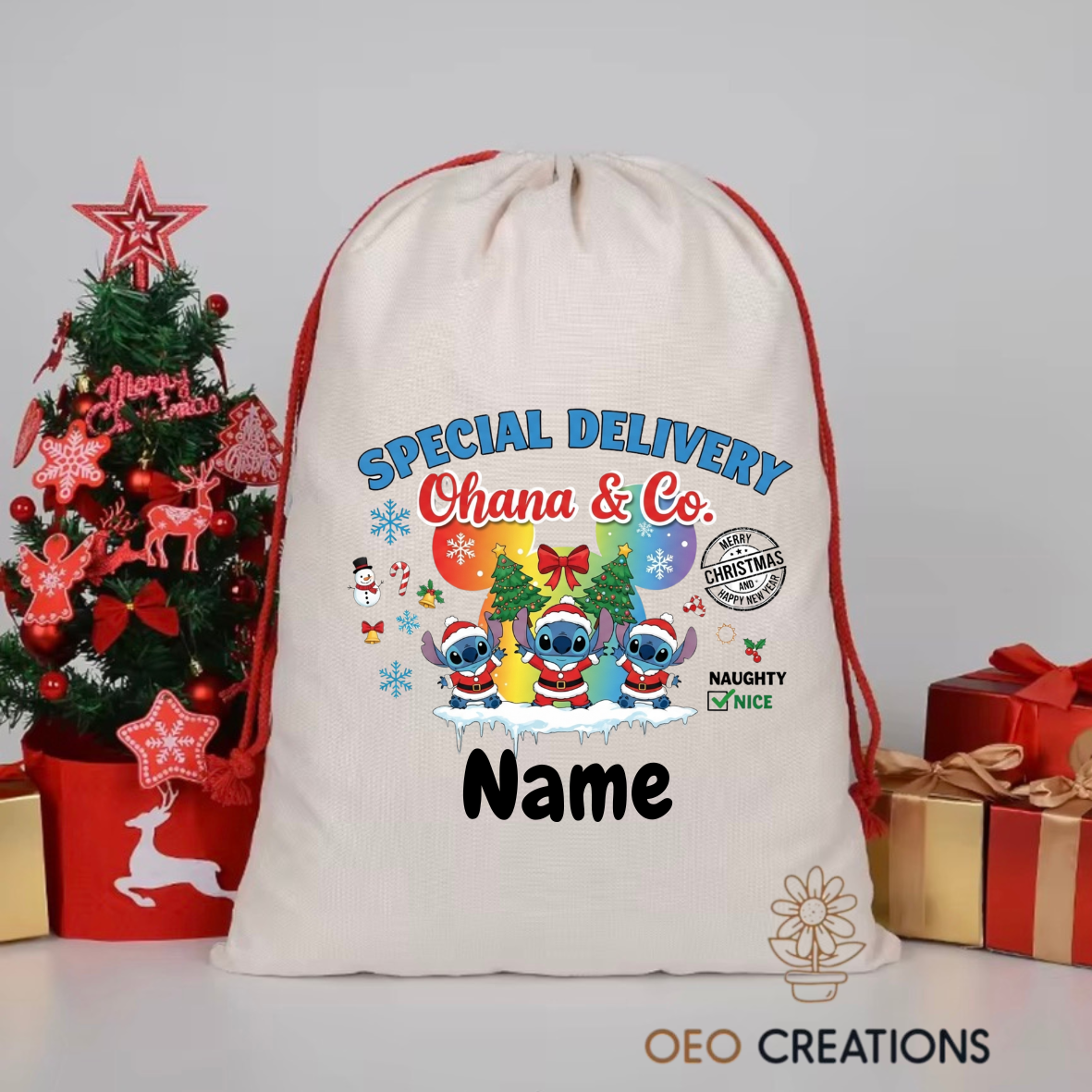 Stitch Santa Sack
