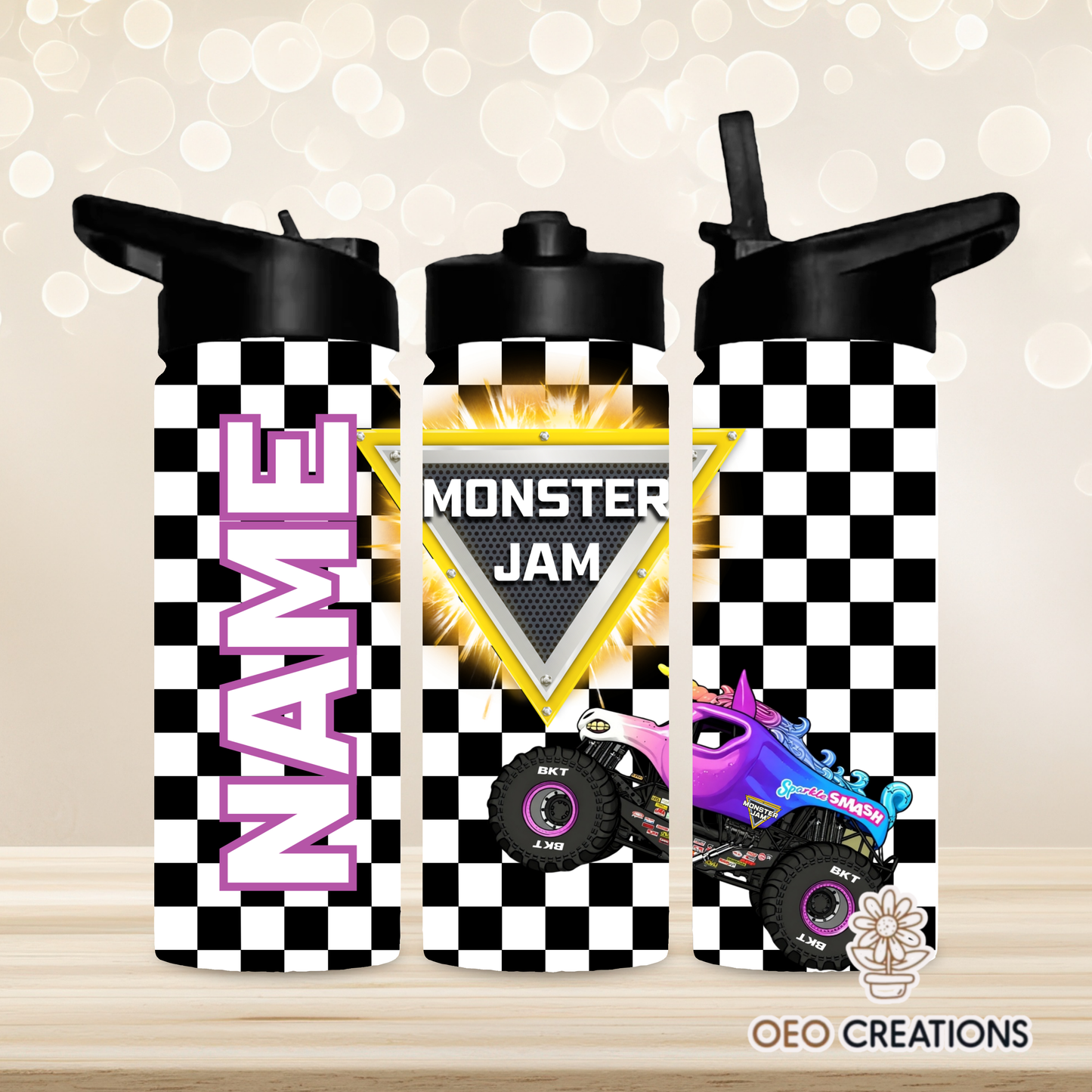 18oz Water Bottle Monster Jam 19