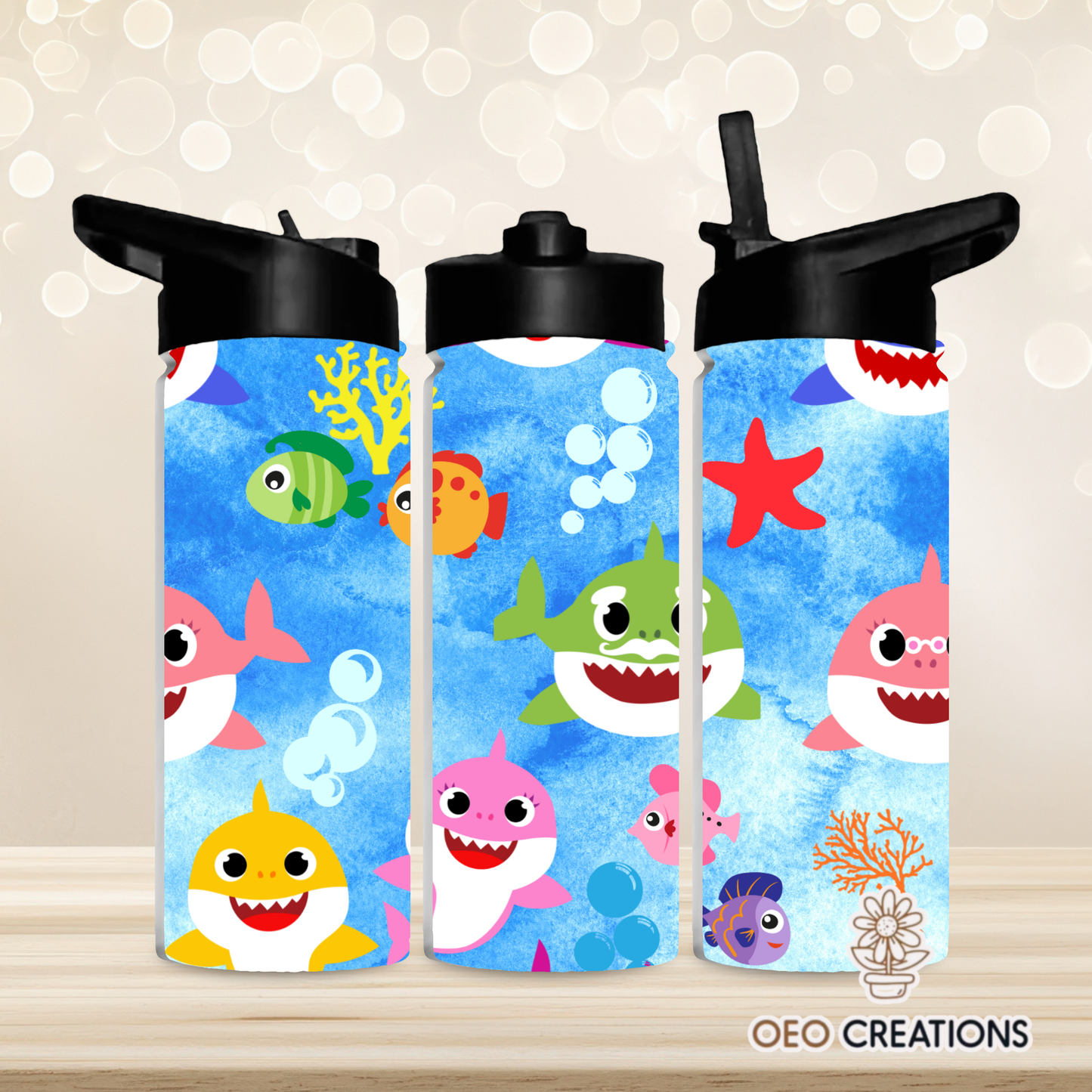 18oz Water- Baby Shark
