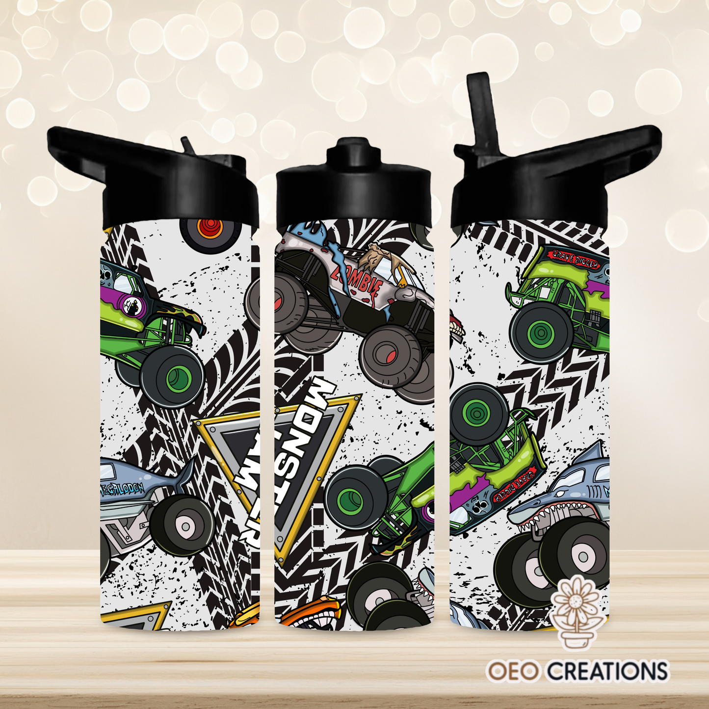 18oz Water Bottle Monster Jam