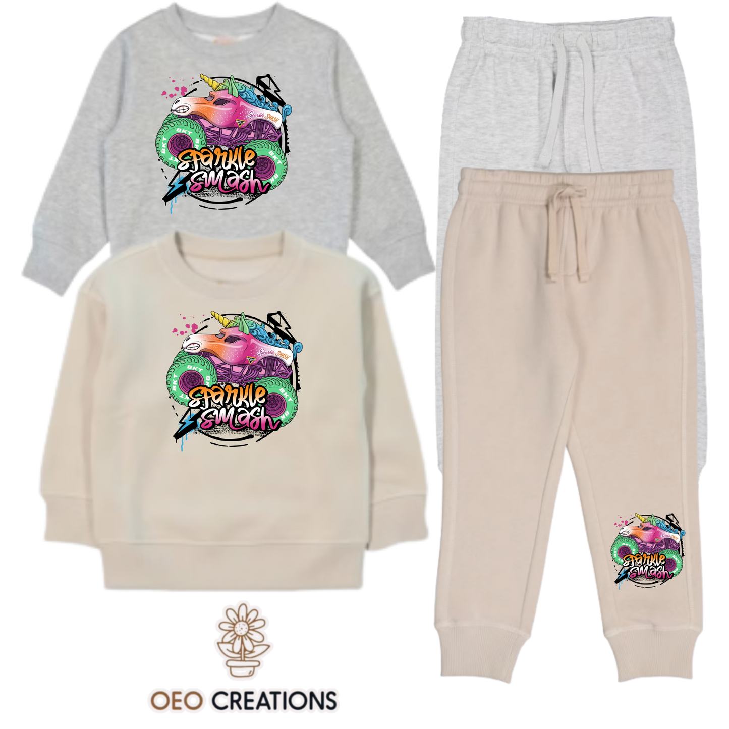Neon Sparkle Smash Tracksuit Set