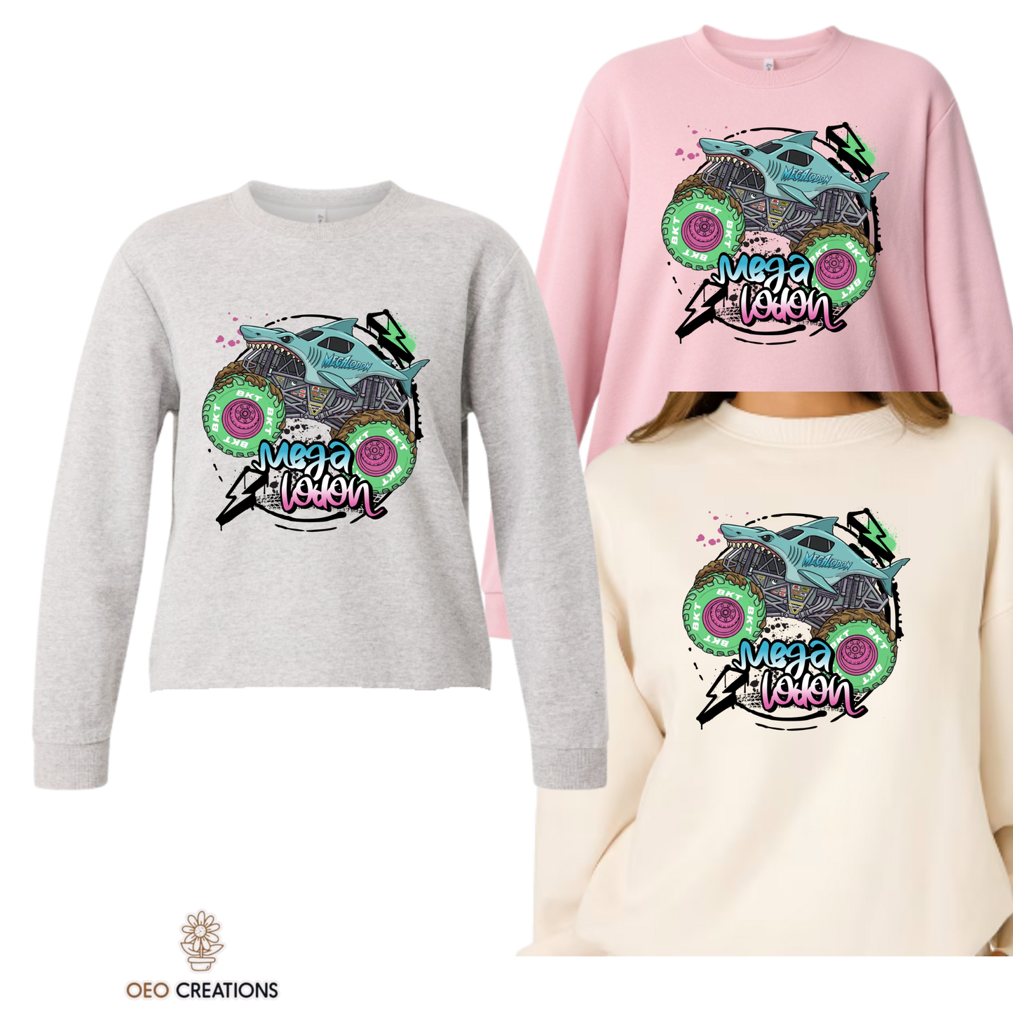 Adults Neon Megalodon