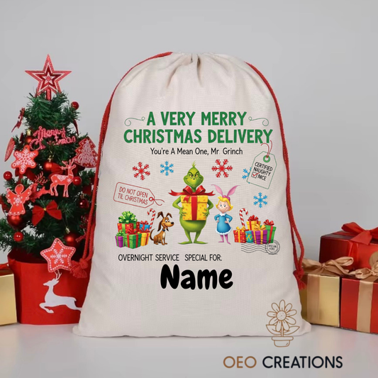 Grinch Santa Sack 2
