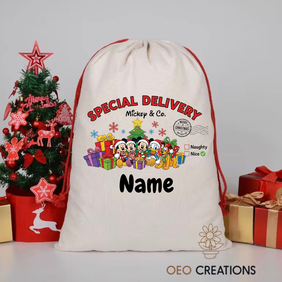 Mickey Mouse Santa Sack