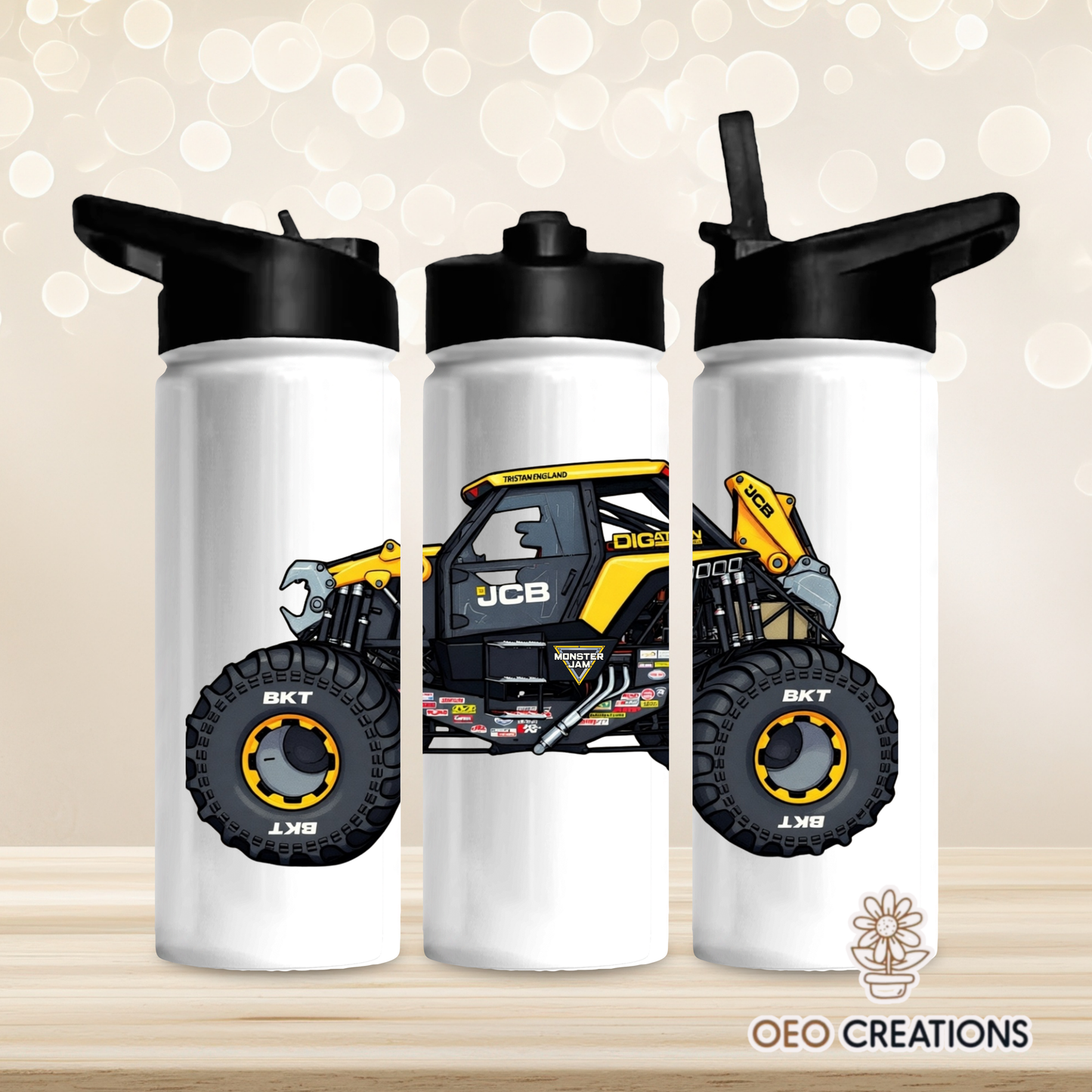 18oz Water Bottle Monster Jam 48