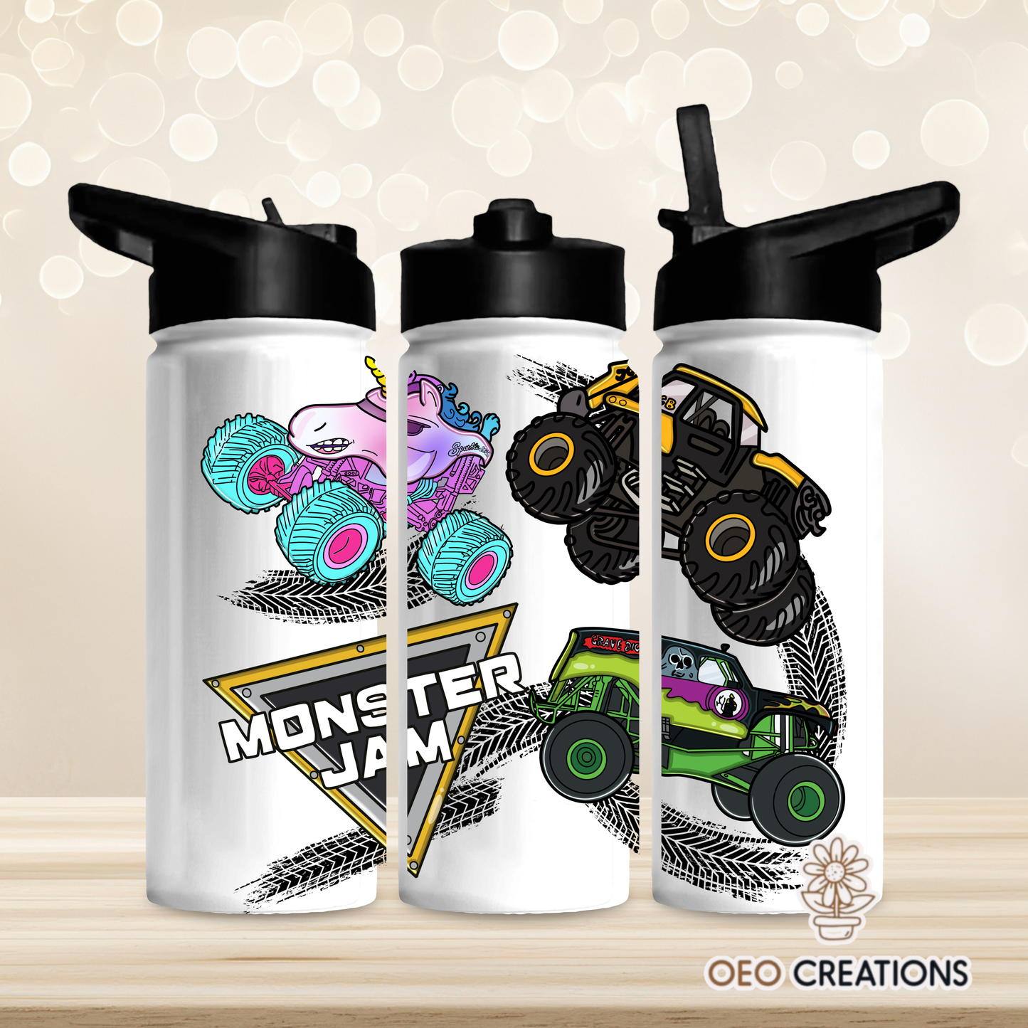 18oz Water Bottle Monster Jam 40