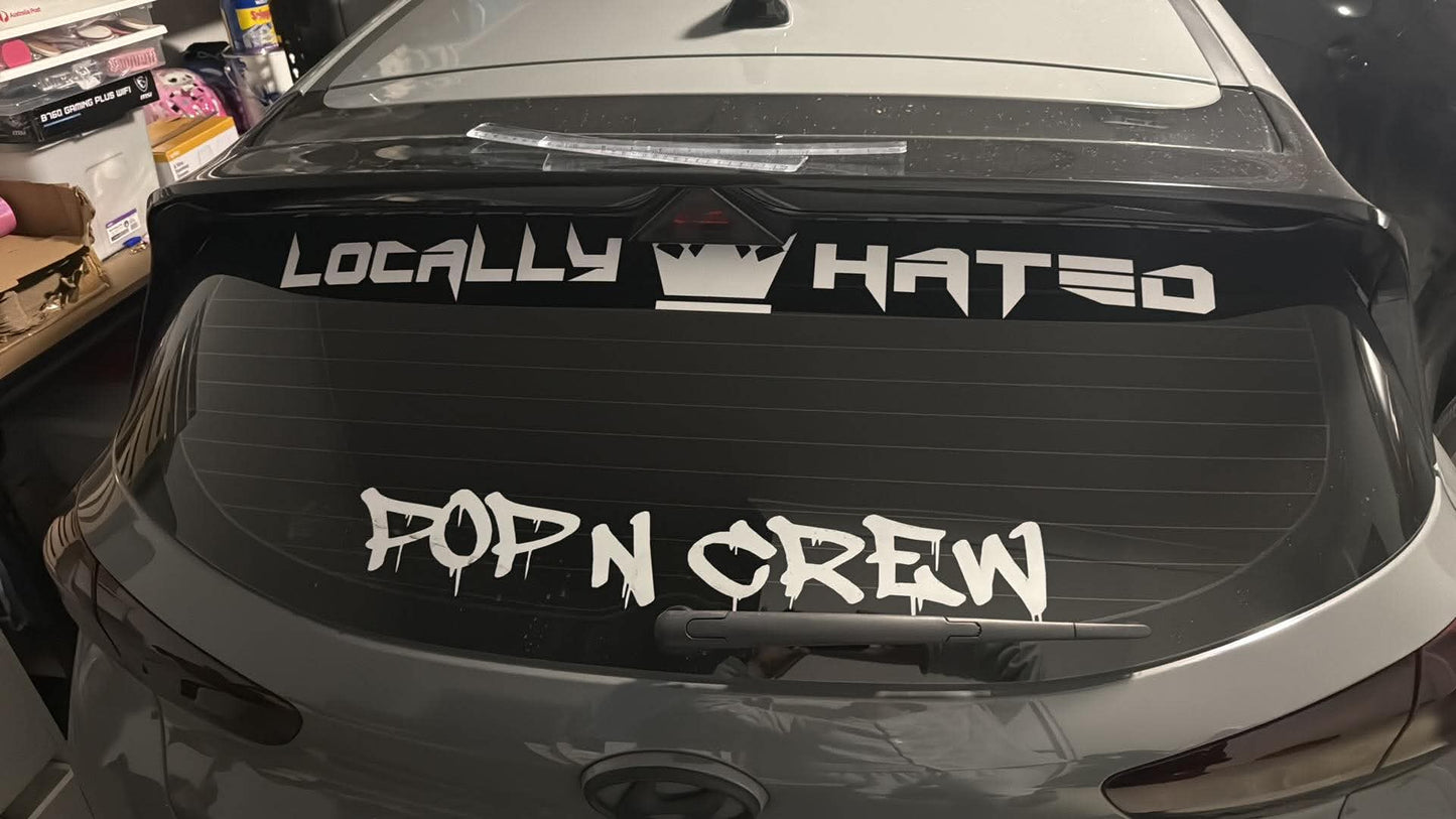 POP N CREW 70x14cm CAR STICKER