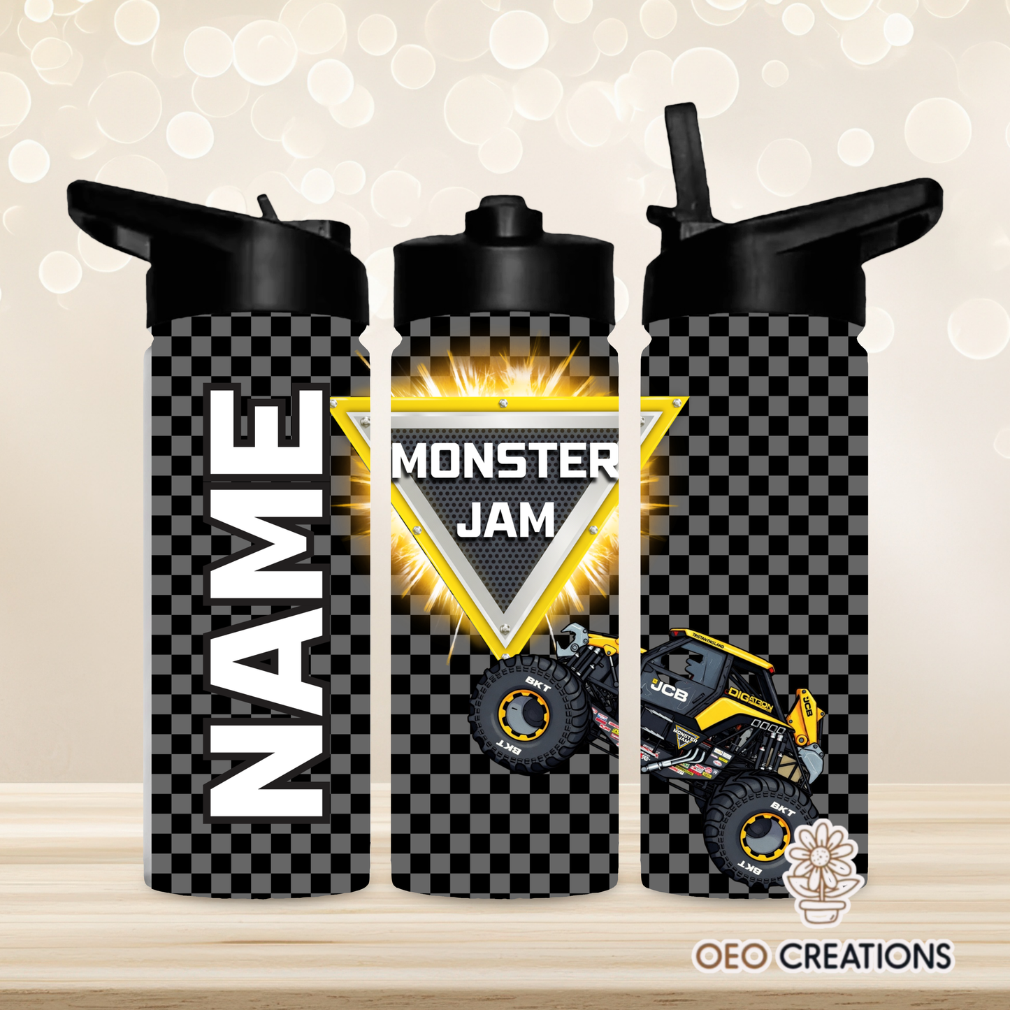 18oz Water Bottle Monster Jam 24