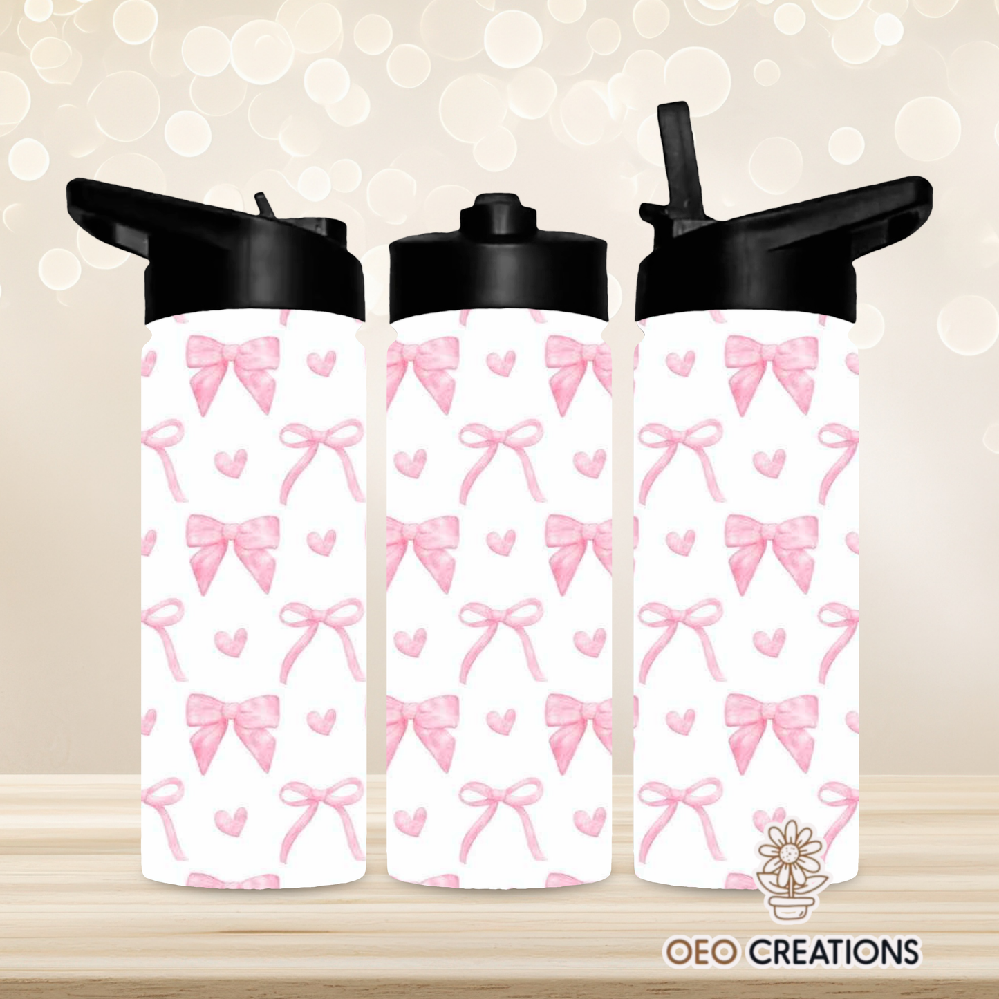 18oz Water- Bows