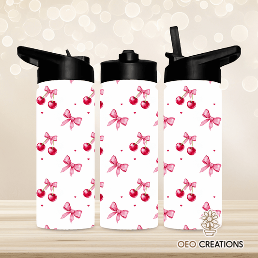 18oz Water Bottle Cherries