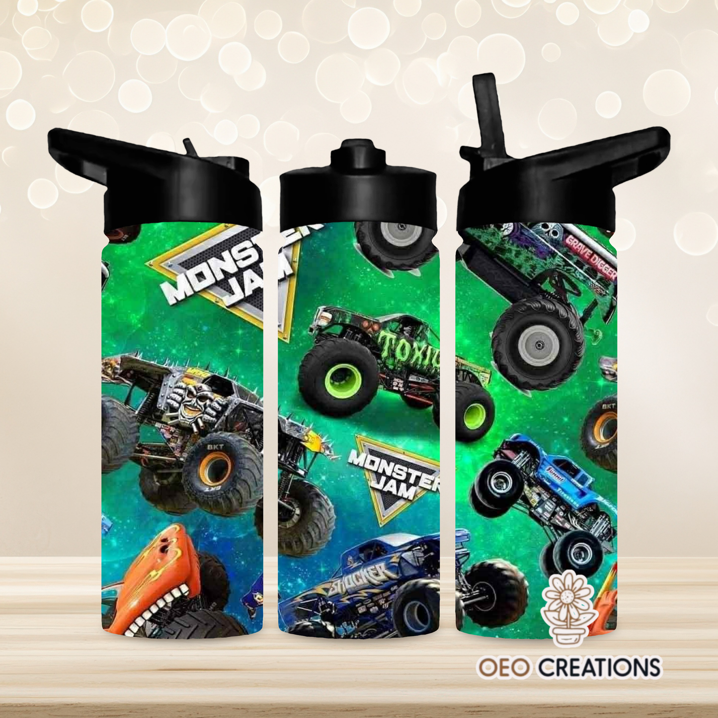18oz Water Bottle Monster Jam 1