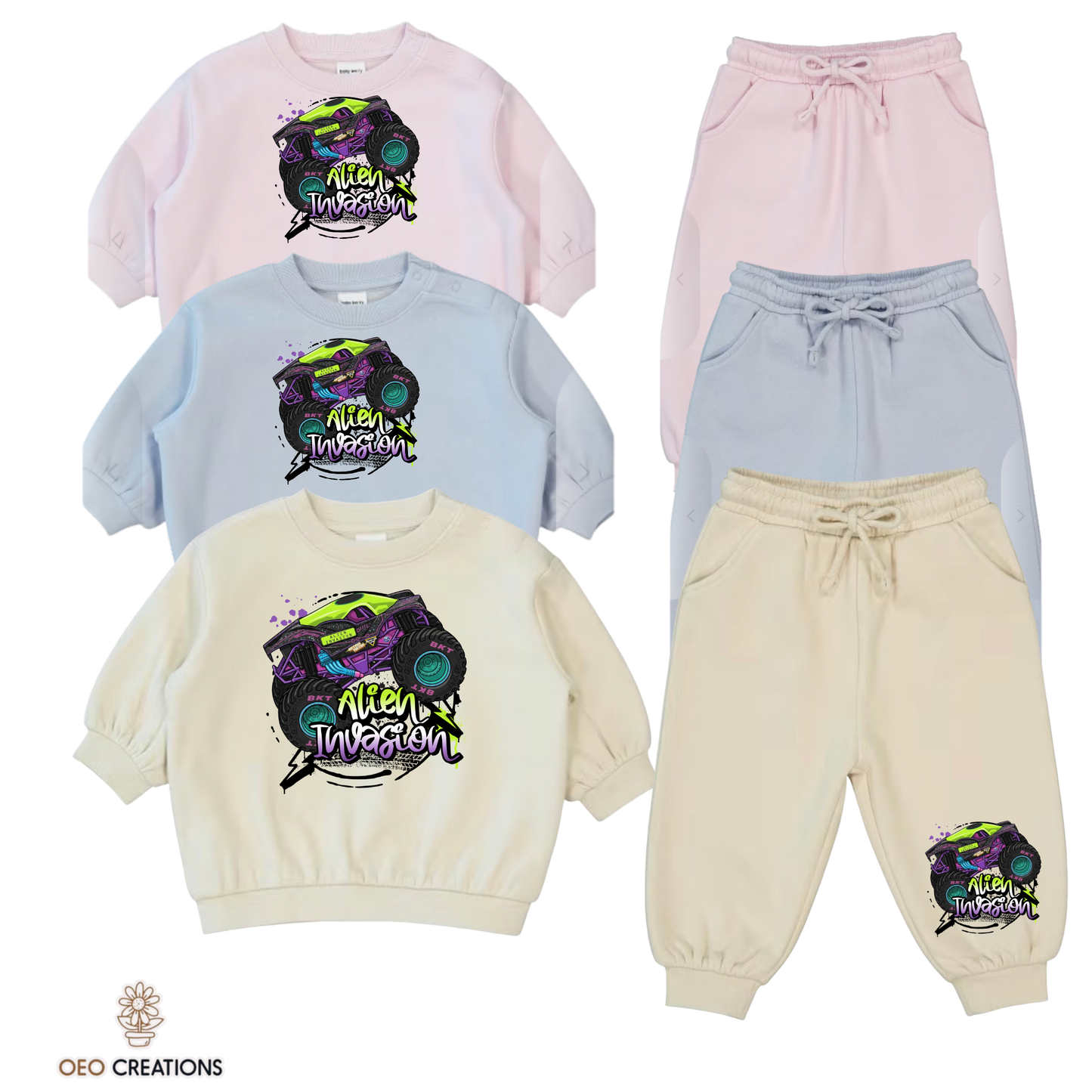 Neon Alien Invasion Tracksuit Set