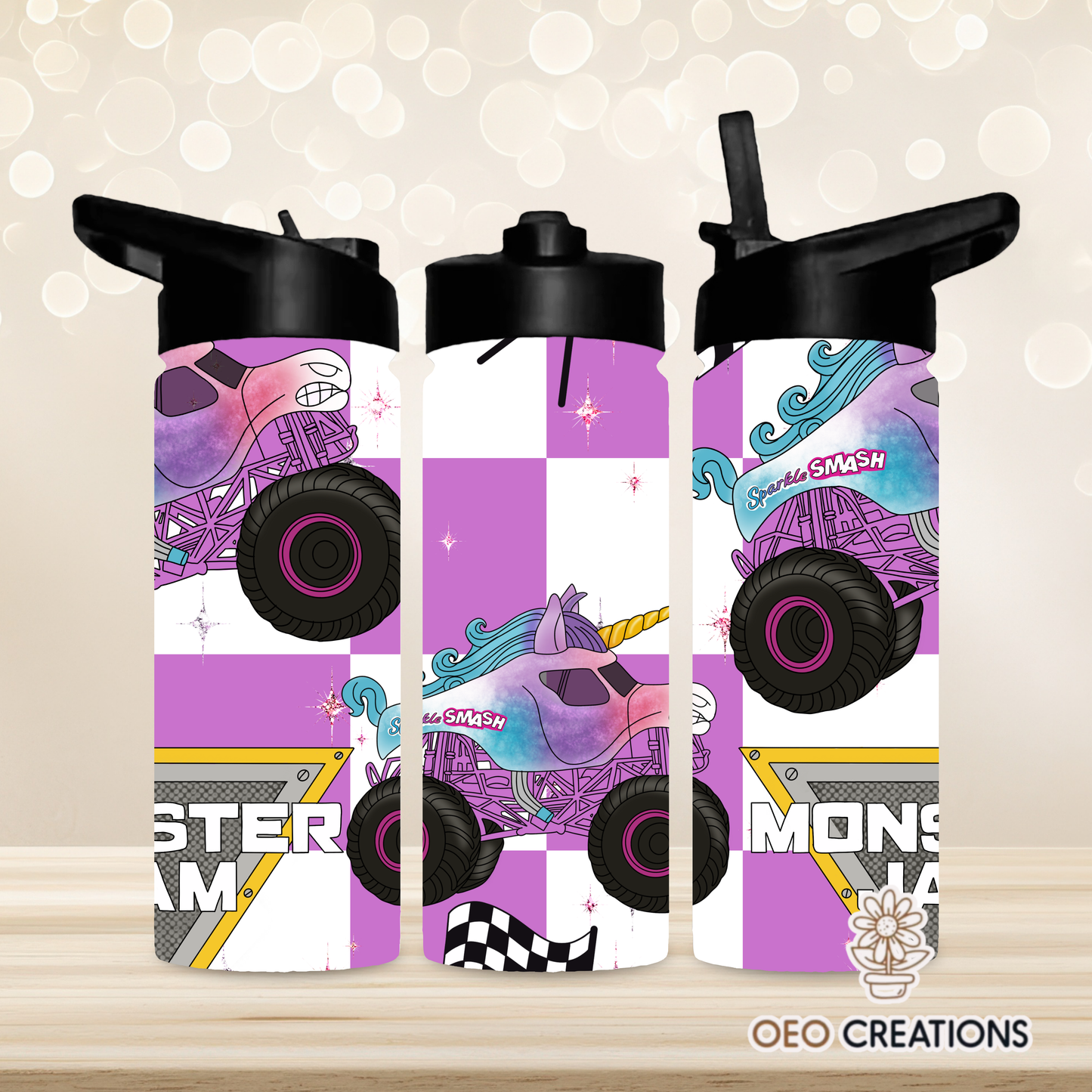 18oz Water Bottle Monster Jam 4