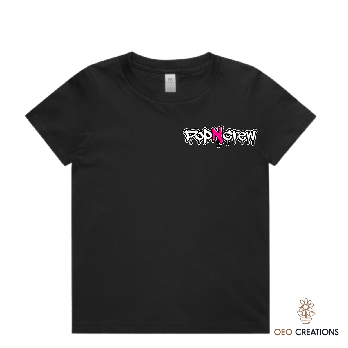 Pop N Crew Front Logo Shirt (Pink N)