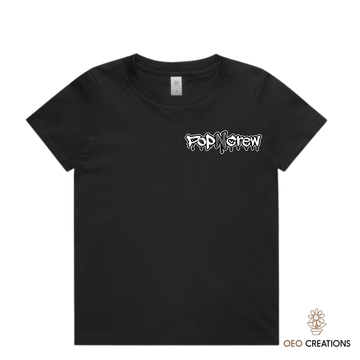 Pop N Crew Front Logo Shirt (Grey N)