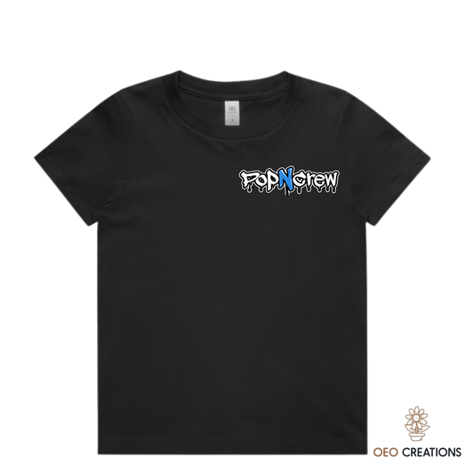 Pop N Crew Front Logo Shirt (Blue N)