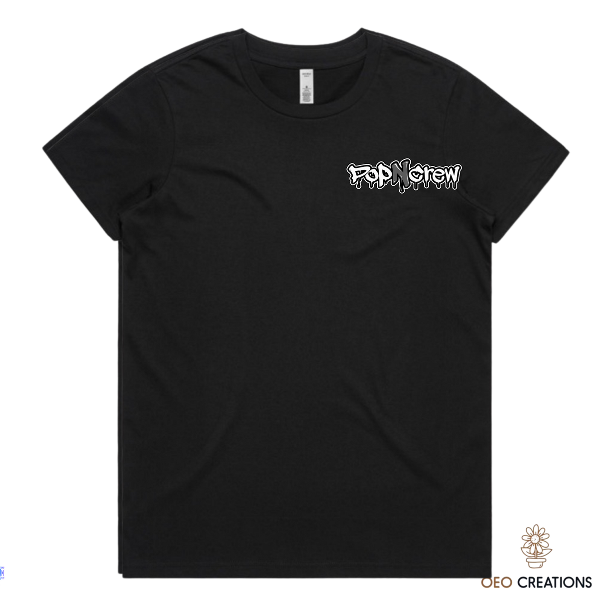 Pop N Crew Front Logo Shirt (Grey N)