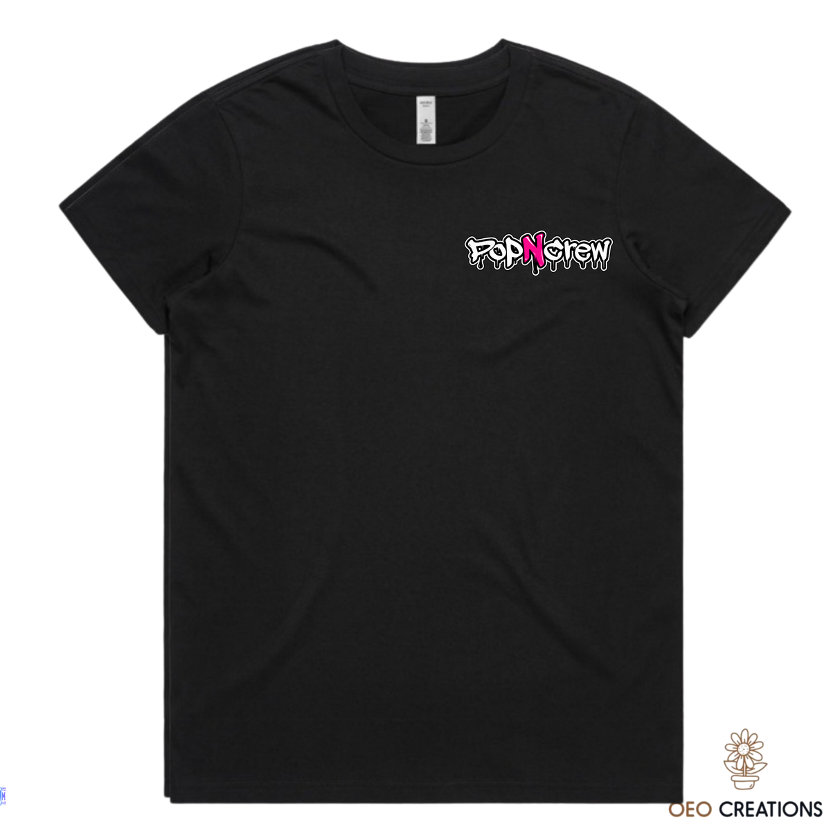 Pop N Crew Front Logo Shirt (Pink N)
