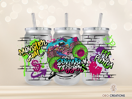 Monster Jam Son Va Digger Neon Cup
