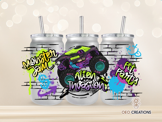 Monster Jam Alien Invasion Neon Cup