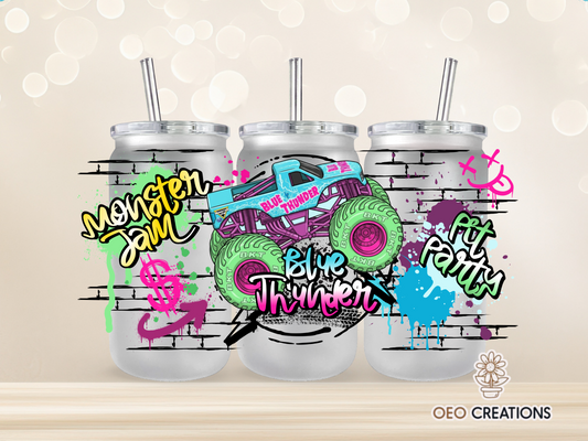 Monster Jam Blue Thunder Neon Cup