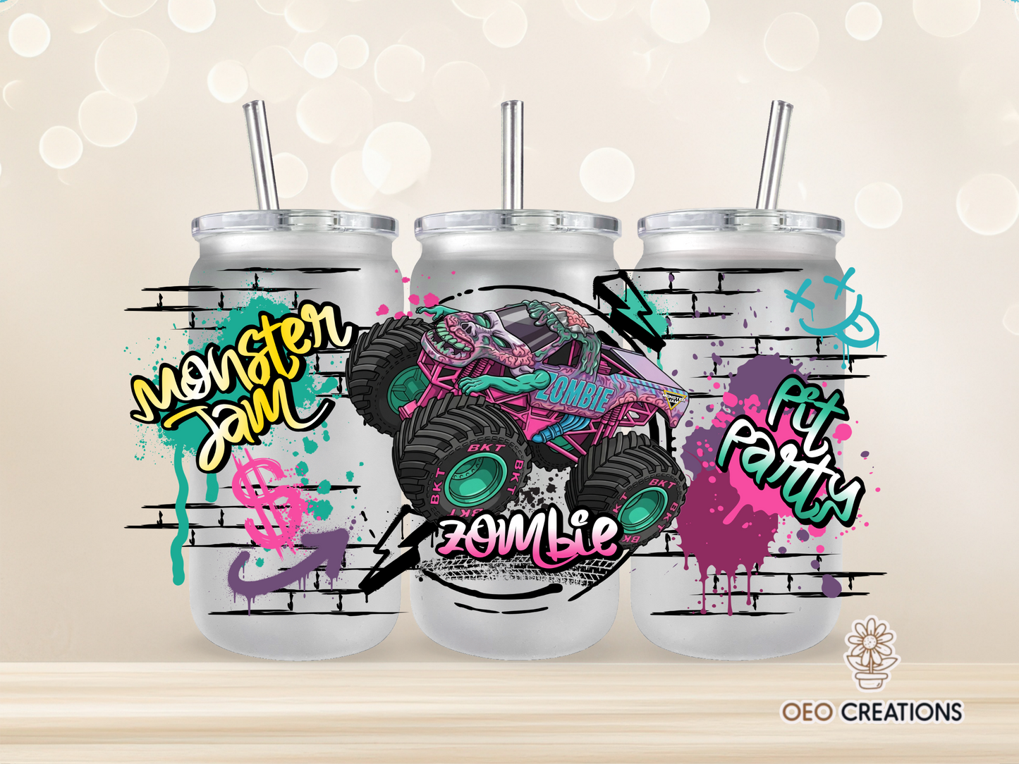 Monster Jam Zombie Neon Cup