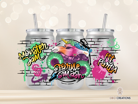 Monster Jam Sparkle Smash Neon Cup