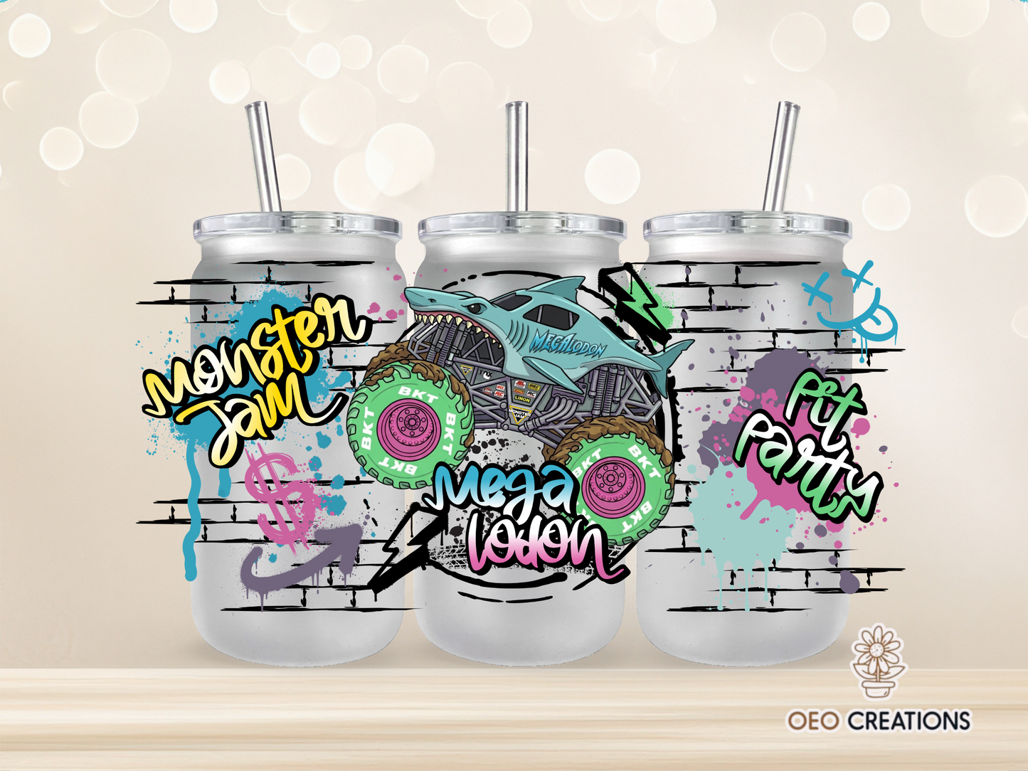 Monster Jam Megalodon Neon Cup