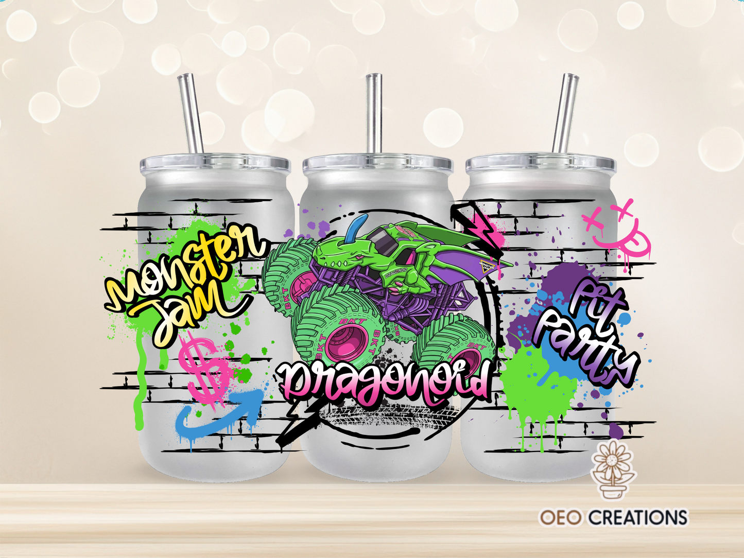 Monster Jam Dragonoid Neon Cup