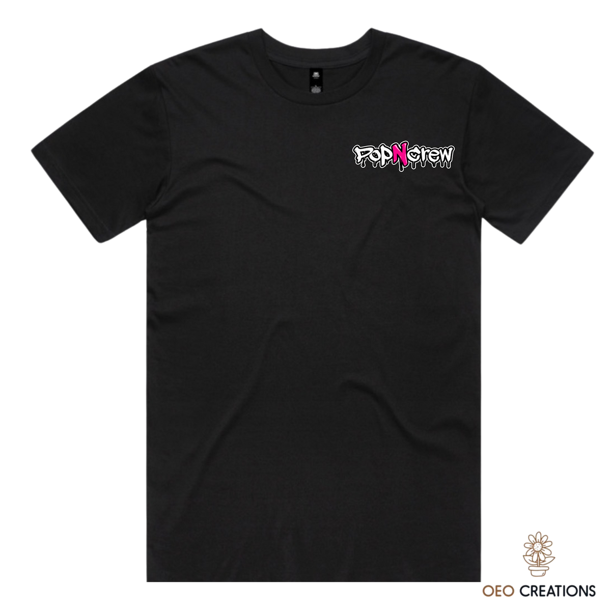 Pop N Crew Front Logo Shirt (Pink N)