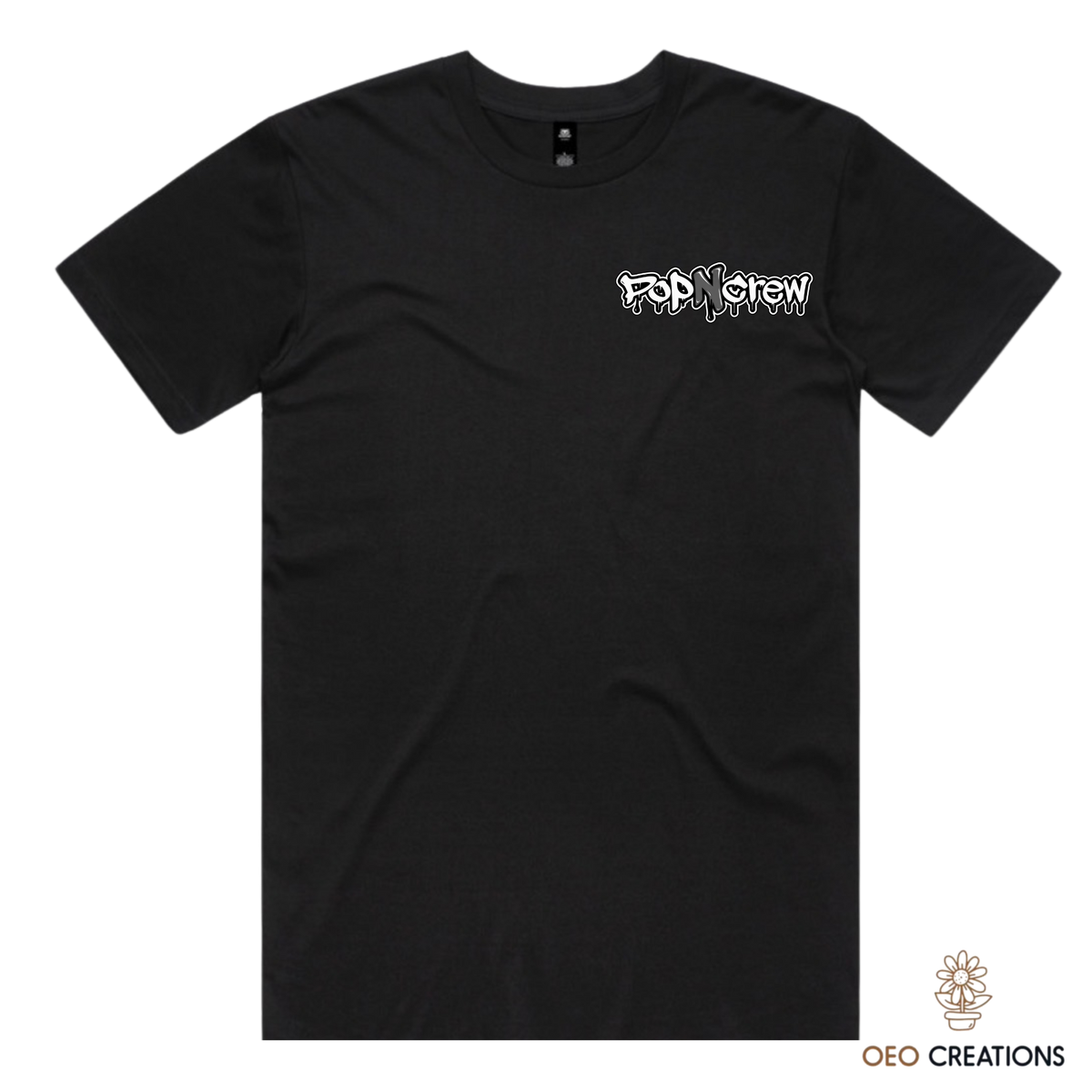 Pop N Crew Front Logo Shirt (Grey N)