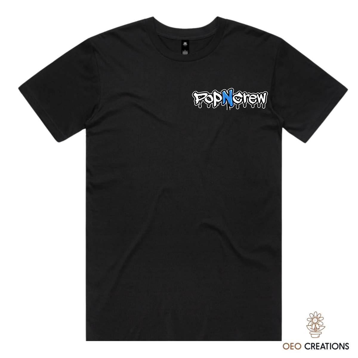Pop N Crew Front Logo Shirt (Blue N)