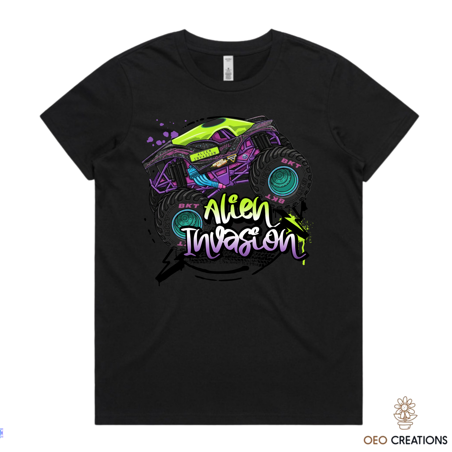 Neon Alien Invasion