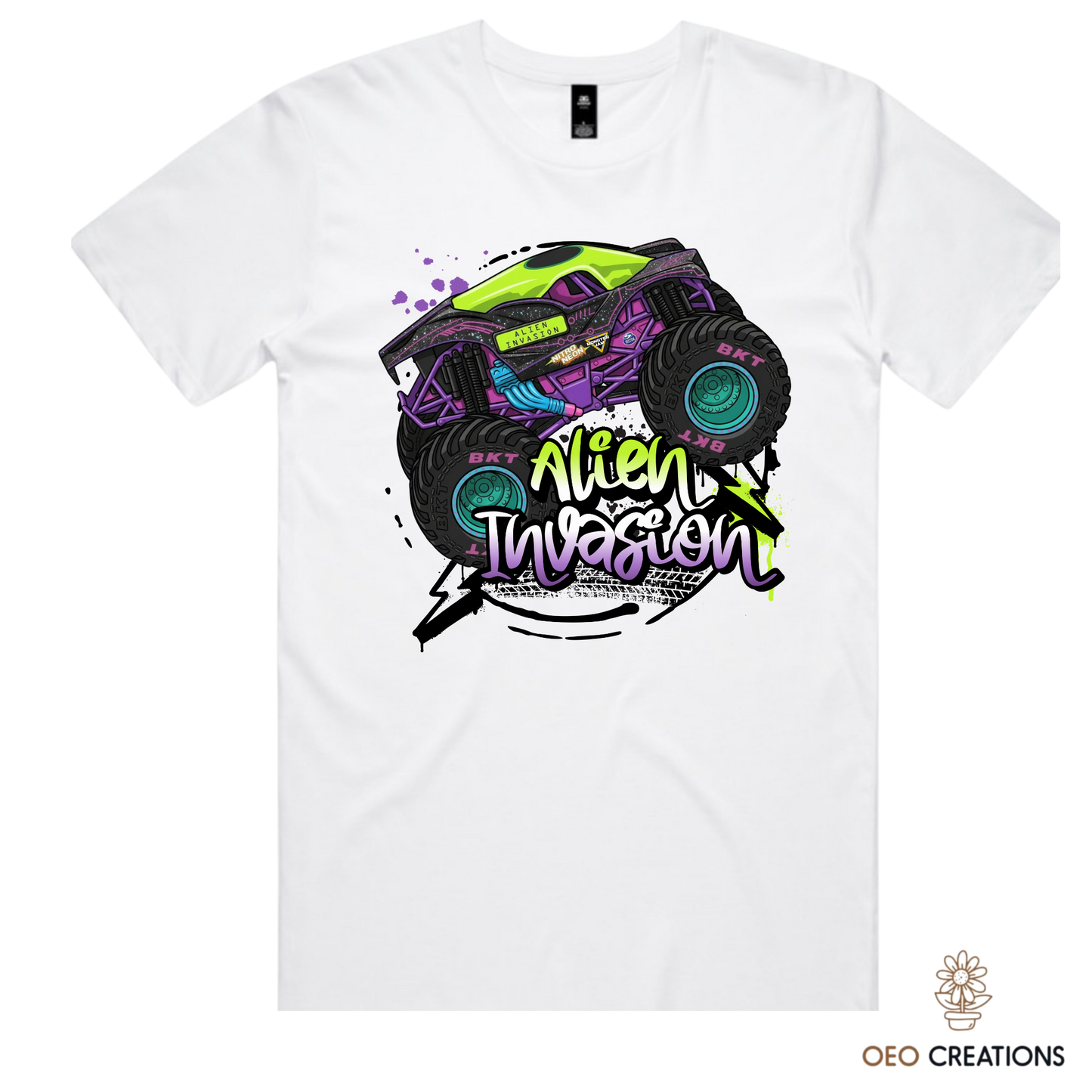 Neon Alien Invasion
