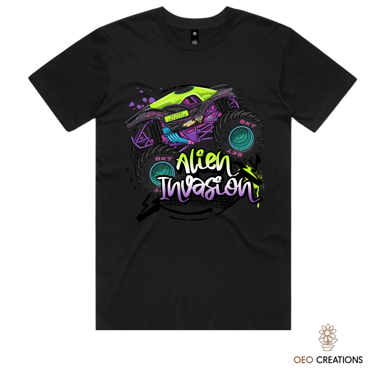 Neon Alien Invasion
