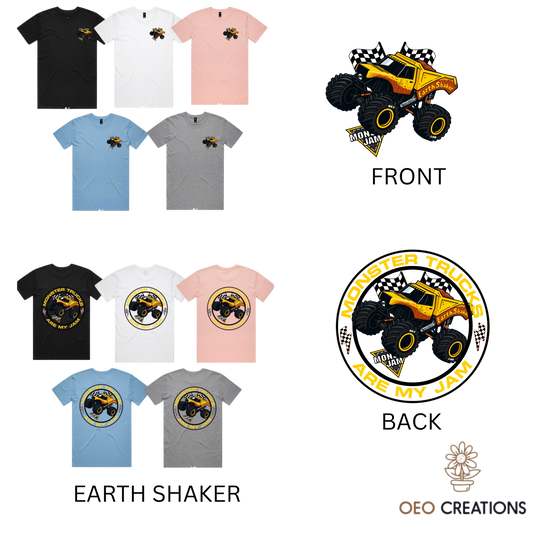 Mens Monster Trucks Are My Jam Designs