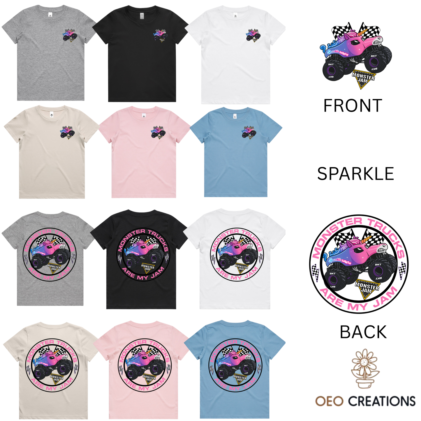 Kids Monster Trucks Are My Jam Designs