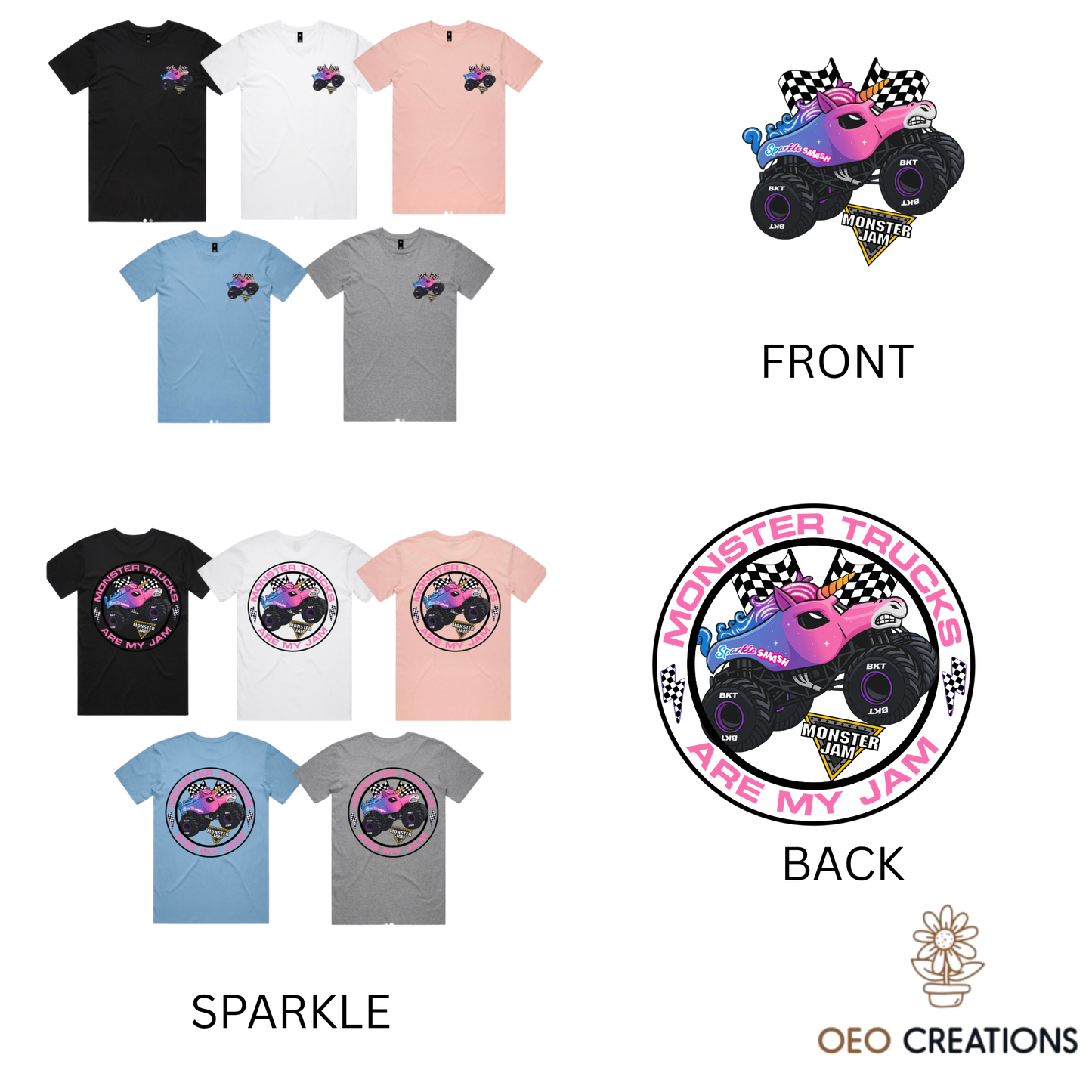 Mens Monster Trucks Are My Jam Designs