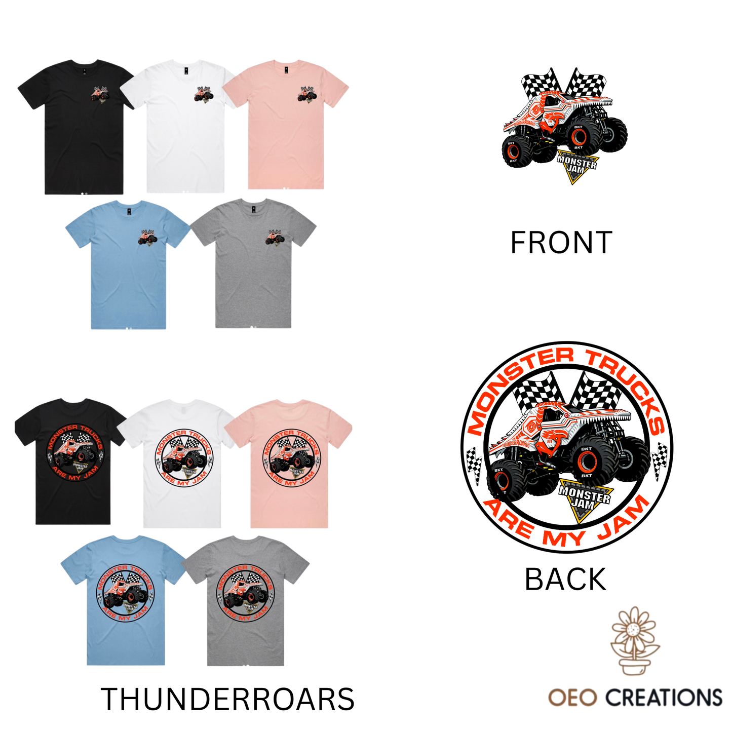 Mens Monster Trucks Are My Jam Designs