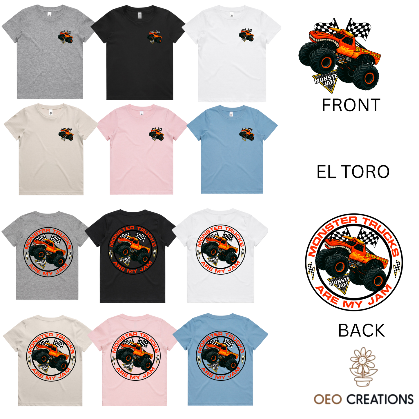 Mens Monster Trucks Are My Jam Designs