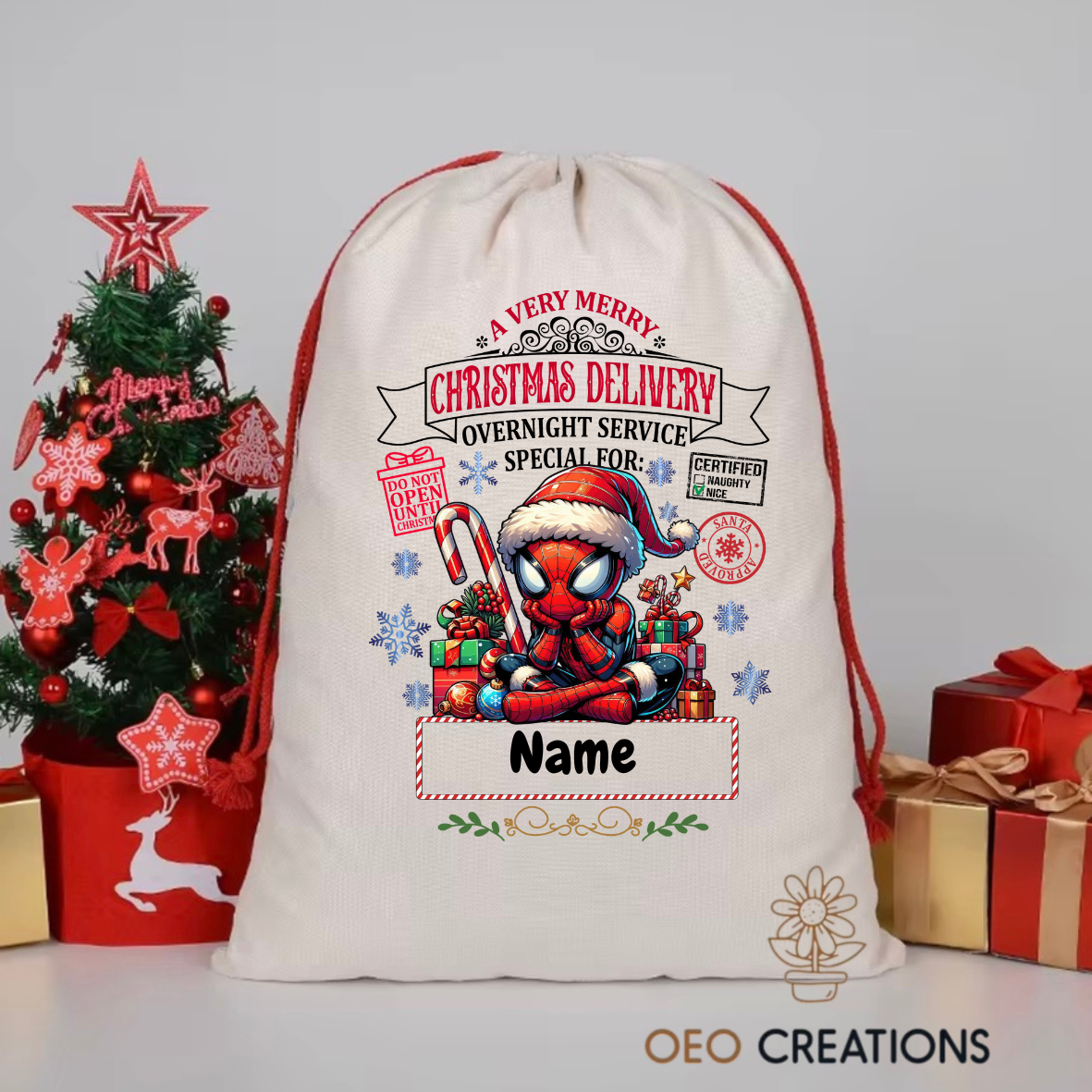 Spiderman Santa Sack